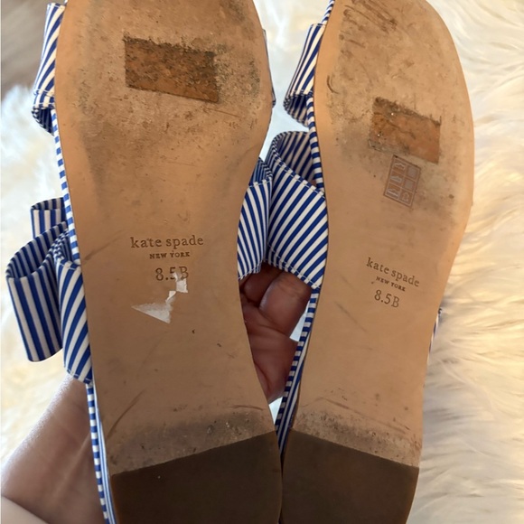 Kate Spade New York Bianca slide sandals in a blue and white striped size 8.5 - Picture 6 of 8